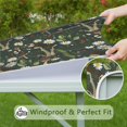 thumbnail image 6 of Elastic Edge Tablecloth with Elegant Floral Print, Durable Polyester for Tea Table or Balcony Use, 34x34 Inch, 6 of 6