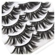 thumbnail image 1 of Pestañas postizas HUOGUO 3D gruesas, largas, negras, paquete de 5 pares, 1 of 5