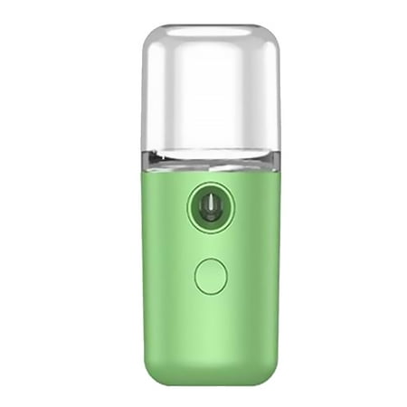 

2pcs Mist Sprayer USB Rechargeable Face Steamer Humidifier Facial Skin Care Deep Hydrating Atomizer Green