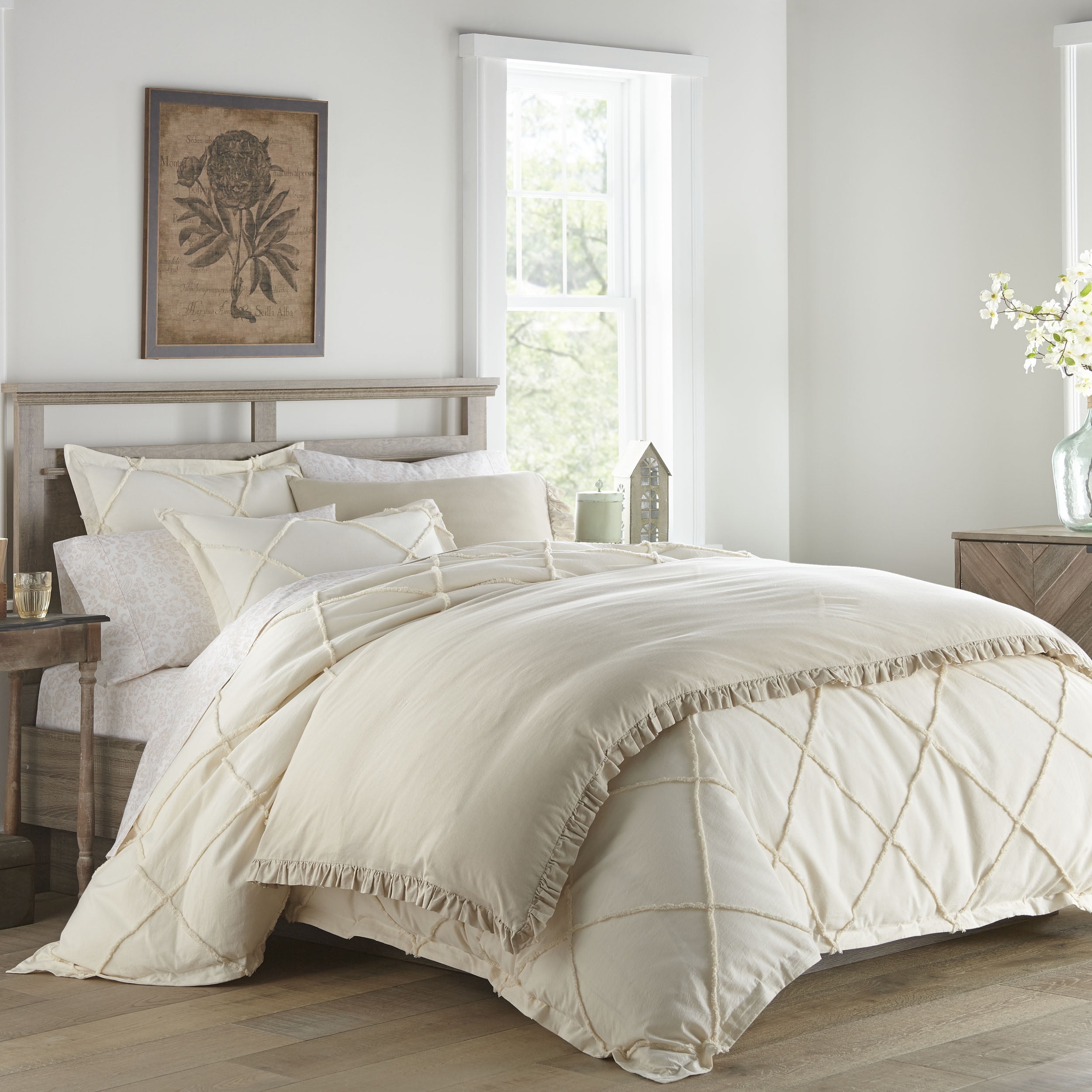 Thea Natural Comforter Set, Full/Queen