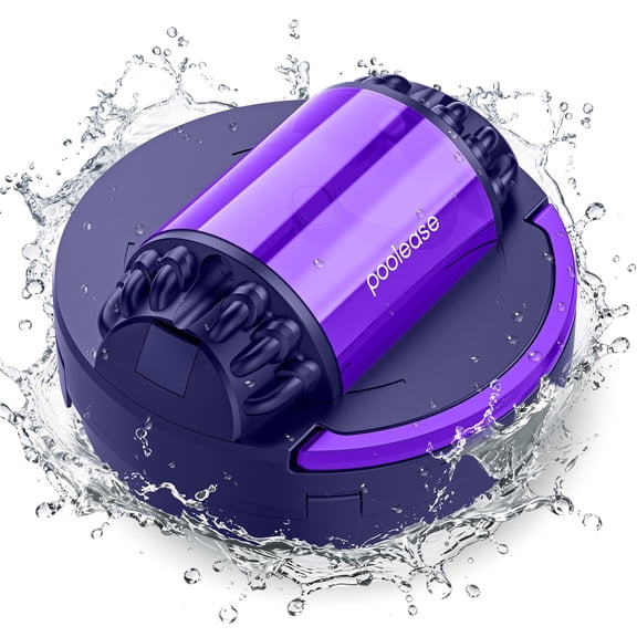 Poolease Cordless Robotic Automatic Pool Cleaner, Dual 45W Motors, Self-Parking, for In-Ground & Above Ground Pools
