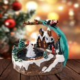thumbnail image 2 of Christmas Winter Scene Village House Resin Music Fountain Collectible Buildings, 2 of 6