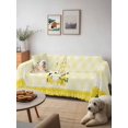 thumbnail image 6 of Lemon Gnomes Sofa Covers for 2-3 Cushion Couch L-Shaped Sectional, Summer Botanical Fruit Leaf Yellow Lattices Washable Sofa Covers Slipcover for Living Room Furniture, Couch Cover Blanket 71"x134", 6 of 9