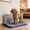 Blue, variant on Indoor Dog Potty Tray with Removable Grid & Splash Guard, Housebreaking Training Litter Box for Small Medium Large Dogs, Easy Clean Plastic Pee Pad Holder, 19.69x15.55x1.57in