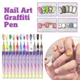 thumbnail image 6 of 12 Colors Nail Art Pens Set, Quick-Dry Nail Art Markers for Gel Nails, Ultra-Thin Dotting & Painting Liner Pens for DIY Nail Art (12 Colors-B), 6 of 6