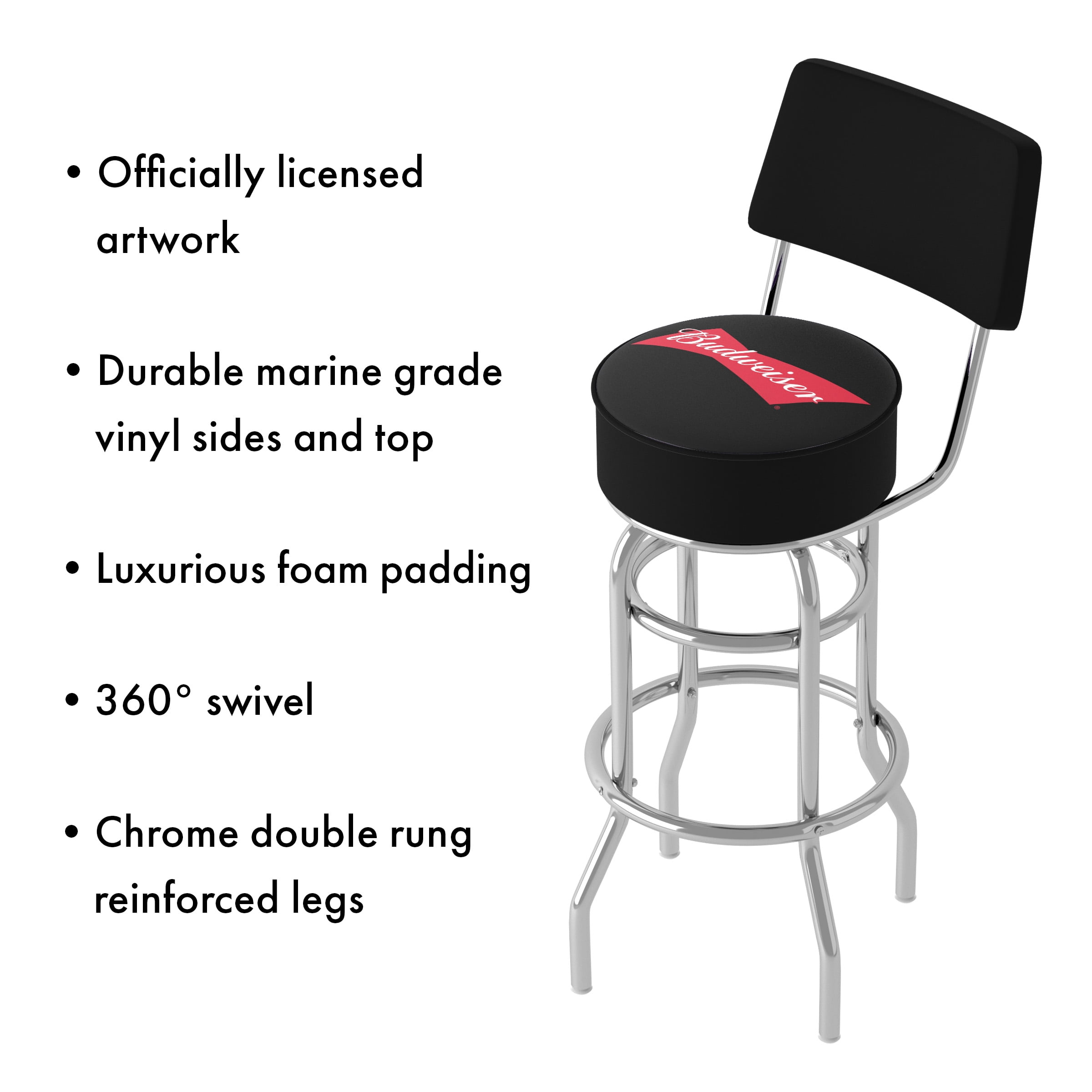Budweiser Gameroom Combo - Licensed Table & Bar Stool Set