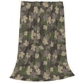 thumbnail image 2 of Honeii Camouflage maple Print Fleece Blanket - Throw Blanket for Bed, Sofa, Couch, Camping, and Travel , Microplush Ultra Soft Warm Blanket-80"x60", 2 of 7