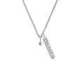 thumbnail image 2 of Delight Jewelry Silvertone Mini January - Maroon Crystal Heart Silvertone Balance Bar Charm Necklace, 23", 2 of 4