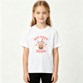 thumbnail image 2 of But First Boba Milk Tea Girls Graphic Tee, Cute Sweet 100% Cotton Kids Short Sleeve T-Shirt 4-13Y, 2 of 5