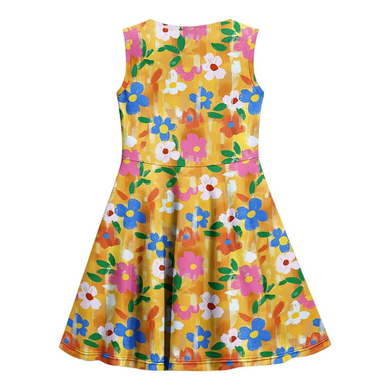 casual dance dresses Juslio Girls Dress Dancewear Crew Neck Sleeveless Size 4 Y, Girl's, Size: 4T, Yellow Girls Long Dresses Size:11 US kids numeric 2T Santa Overall Style Ballet dress Makes a thoughtful gift