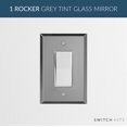 thumbnail image 2 of xianlin-Switch Hits Grey Tint Glass Mirror Outlet Wall Plate | 1 GFI Rocker | 3.5" x 5.25" | Professional Quality Glass Mirror Switch Plate Covers For All Configurations, 2 of 4