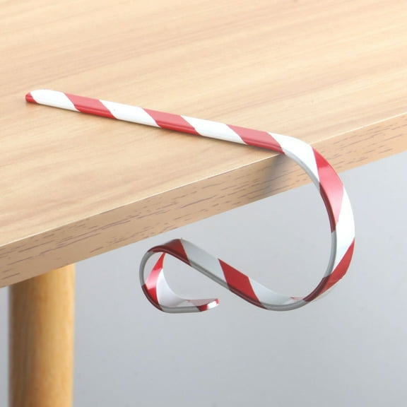 ZOURIH 1 Pack Christmas Stocking Holders, Lightweight Metal Stocking Hangers Adjustable Candy Cane Stocking Hooks for Fireplace Non-Skid Stocking Holders for Christmas Decoration
