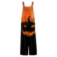 thumbnail image 4 of Womens Fall Fashion Jumpsuit Spooky Season Casual Overalls Wide Leg Pants with Pockets, Halloween Trick or Treat Party Costume 4XL, 4 of 7