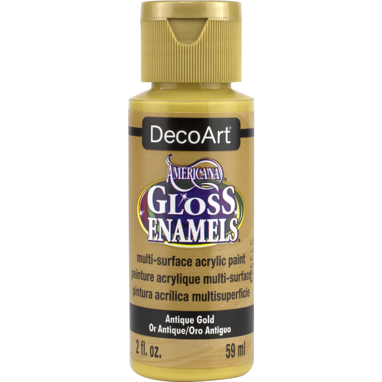DecoArt Americana Gloss Enamels Acrylic Paint, 2 oz., Antique Gold