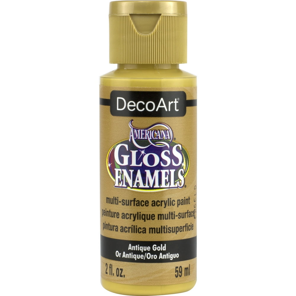 DecoArt Americana Gloss Enamels Acrylic Paint, 2 oz., Antique Gold
