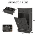thumbnail image 3 of Blotout Kitchen Tilt Out Trash Cabinet, Hidden Wooden Trash Can with Drawer, Pet Proof Freestanding Kitchen Recycling Cabinet for Kitchen, Kitchen, Living Room, 3 of 7