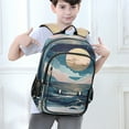 thumbnail image 6 of FORMRS School Backpack 17" Student Travel Bag with Laptop Compartment, Rolling Waves, 6 of 7