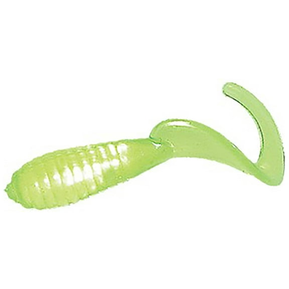Mister Twister Lil' Bit Curly Tail 1" Grub Chartreuse 20PK