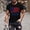 Black, variant on USA Waving American Flag T-Shirt - Men's Short Sleeve Crew Neck Shirt Patriotic 4th of July Casual Fitness Tee
