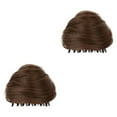 thumbnail image 3 of FVDPWYE Space Bun Hair Clip Fashion Easy to Wear Thick Headdress for Proms Parties Women Light Brown, 3 of 9
