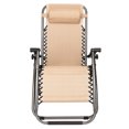 thumbnail image 3 of Veryke 2 Pack Folding Patio Zero Gravity Chair w/Cup Holder, Khaki, 3 of 6
