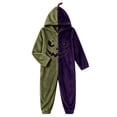 thumbnail image 2 of Ruyelune Green Adult Halloween Funny Hooded Jumpsuit Pajamas Loungewear Jack O Lantern Halloween Jumpsuit Costume - Hooded One Piece Cosplay Suit for Women and Men M, 2 of 4