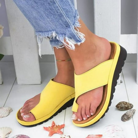 Slippers Women Fashion Flats Wedges Open Toe Ankle Beach Shoes Woman Roman Slippers Sandalias Home Shoes A2