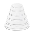 thumbnail image 1 of Ounissouiy 2 piezas de disco acrílico para pastel, portátil, reutilizable, lavable, transparente, repuesto para el hogar, bandeja para cupcakes, Herramientas y accesorios para hornear 21cm, 1 of 6