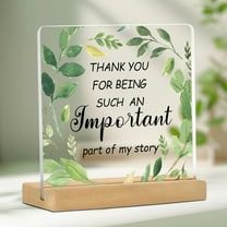 Teacher Appreciation Gift - "Thank You for Being an Important Part of My Story" - Acrylic Plaque with Wooden Stand - Perfect Gratitude Present for Educators, Graduation