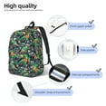 thumbnail image 4 of Bixox Dinosaur Plays Soccer Printing Canvas Backpack Lightweight Casual Travel Backpack School Backpack Fits 15.6 Inch Notebook, 4 of 5