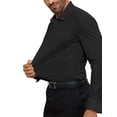 thumbnail image 2 of Youclos Men's Stretch Dress Shirts Long Sleeve Button Down Shirt Wrinkle-Free, 2 of 8