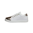 thumbnail image 2 of Beverly Hills Girls Lace Up Sneakers, White Rosegold, Size: 11, 2 of 5