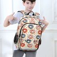 thumbnail image 6 of FORMRS Unisex School Backpack 17" Student Travel Bag with Laptop Compartment, American Donut Pattern, 6 of 7