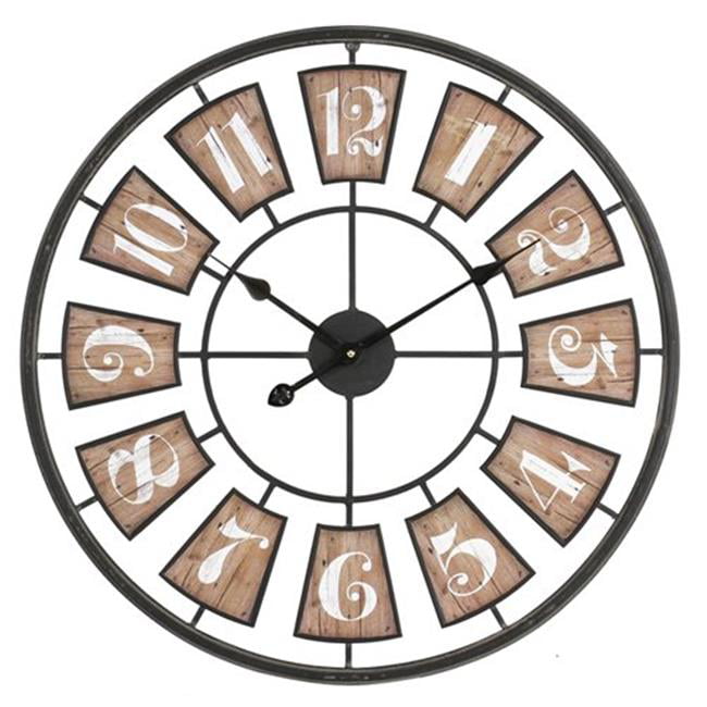Aspire Home Accents 5438 Matthews Large Metal Wall Clock Brown Canada - Large Metal Wall Clock Canada