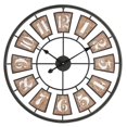 thumbnail image 1 of Aspire Home Accents 5438 Matthews Large Metal Wall Clock - Brown, 1 of 1