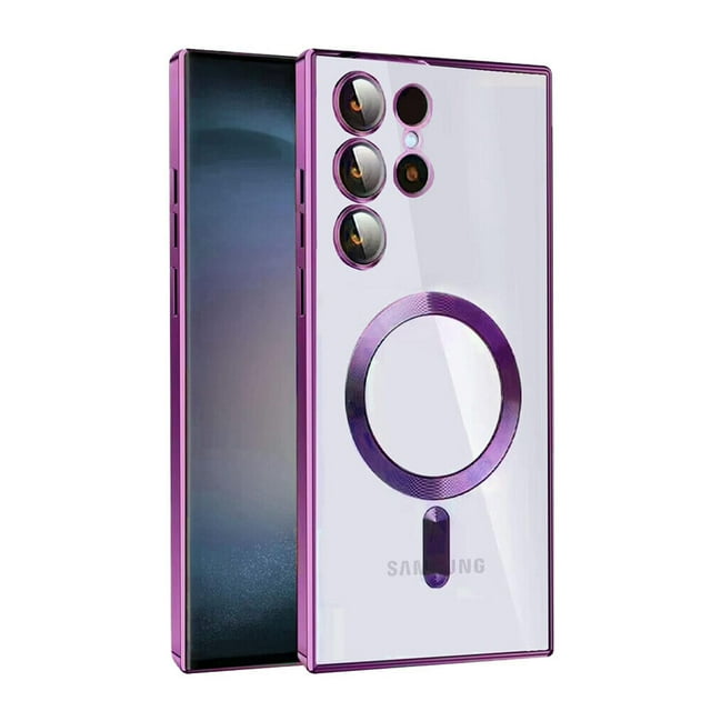 Samsung Galaxy S23 Ultra Case Diamond Platinum Collection Hybrid Bumper Protective Phone Case, Soft, Sleek Protection, Slim Design, Matte Finish - Purple