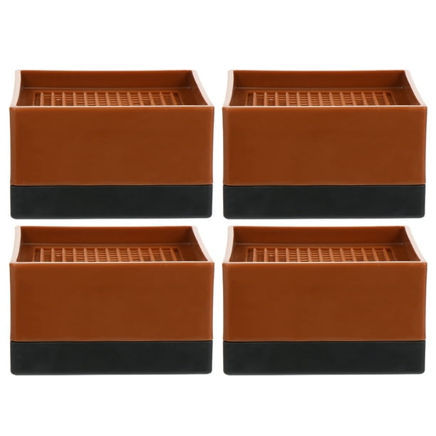 4 piezas de cojín elevador para patas de cama, almohadilla antideslizante para patas de muebles, base para patas de gabinete