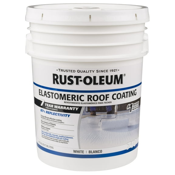 Rust-Oleum Roofing 7 Year Elastomeric Roof Coating, 4.75 Gallons