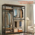 thumbnail image 3 of Garment Rack Freestanding Closet Organizer,Heavy-duty Wardrobe Closet with Shelves for Storage,Metal Clothing Rack for Bedroom, 3 of 7