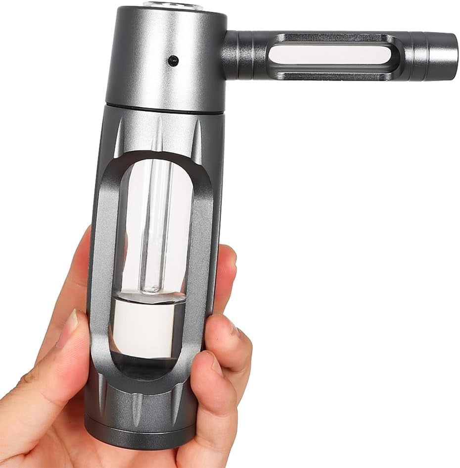 Luxury Aluminum/Glass Water Bottle - Co Water Bottle With Aluminum Alloy Exterior and Glass Interior - Ensures Your Drinks Remain Pure and Free from Any Metallic Taste (Gray)