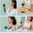 thumbnail image 3 of SHAR 1PCS Mini Handheld Fan, Portable Stroller Fan, USB Rechargeable Battery Powered Personal Hand Fan - Green, 3 of 4