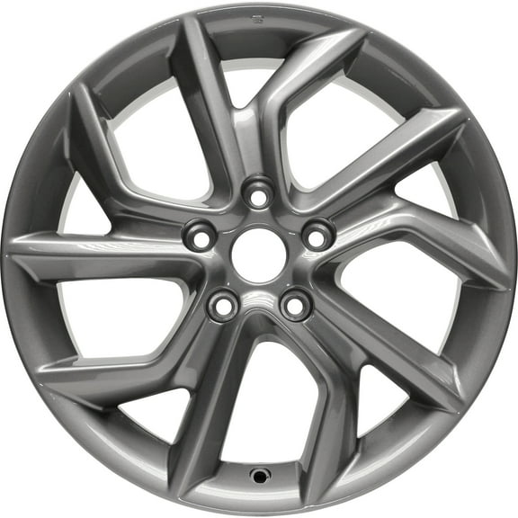 17 X 6.5 New Aluminum Alloy Wheel Replica, All Painted Medium Silver Metallic, Fits 2013-2015 Nissan Sentra