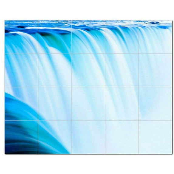 Waterfalls Ceramic Tile Mural Kitchen Backsplash Bathroom Shower, 401751-XL54