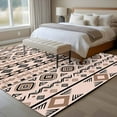 thumbnail image 4 of Large Area Rugs for Living Room Bedroom, Red Black Boho 5'x8' Rug Washable Carpet Runner Indoor Outdoor, Vintage Ethnic Tribe Abstract Art Non Slip Floor Mats Rug for Kitchen, Bathroom, 4 of 8