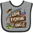 thumbnail image 3 of Inktastic Gone Fishing with My Uncle Boys or Girls Baby Bib, 3 of 4