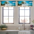 thumbnail image 3 of LALILO Kitchen Curtain Valance Tropical Beach Beach Rod Pocket Window Curtain 52"x 18" Set of 2, 3 of 5