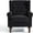 Tufted-Black Blue, variant on UIXE High Back Accent Chair, PU Leather Upholstered Armchair for Living Room, Wingback Arm Chair, Black