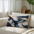 thumbnail image 3 of Navy Blue Marble Body Pillow Cover, Pillowcase Protectors with Zipper, Breathable Decorative Throw Pillow Case Cover, Gold Modern Art Pillow Shams for Couch Sofa 24x36Inch, 3 of 8