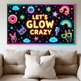 thumbnail image 3 of Neon Lights Glow Party Banner Retro Design Disco Theme for Birthday Party Indoor Decoration Dance Event, 3 of 9