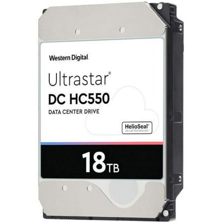 WD Ultrastar DC HC550 16TB HDD SATA III 7200RPM 512M 3.5" Internal Hard Drive